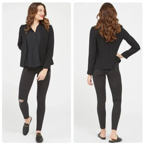 Spanx Vintage Distressed Ankle Skinny Jeans